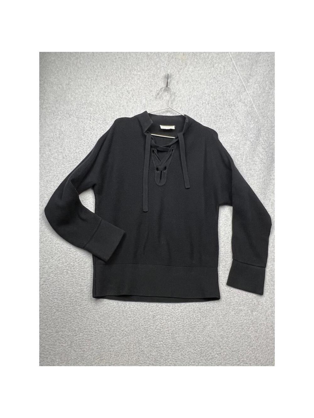 Everlane Womens Pullover Knitted Sweater M Black Minimalist Oversized Casual